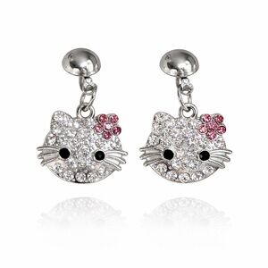 Hello Kitty Silver and Pink Earrings